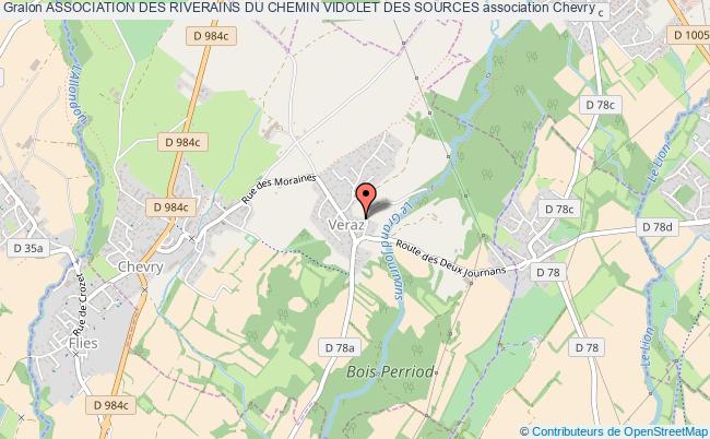 plan association Association Des Riverains Du Chemin Vidolet Des Sources Chevry