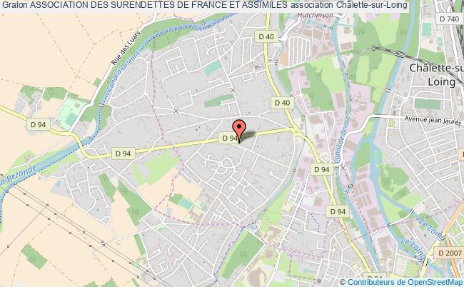 plan association Association Des Surendettes De France Et Assimiles Châlette-sur-Loing