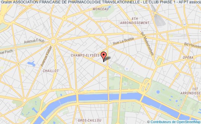 plan association Association Francaise De Pharmacologie Translationnelle - Le Club Phase 1 - Afpt Paris