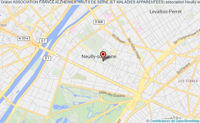 plan association Association France Alzheimer Hauts De Seine (et Maladies Apparentees) Neuilly-sur-Seine