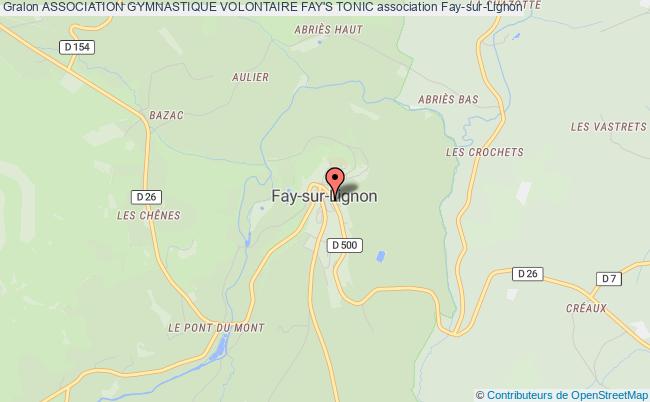plan association Association Gymnastique Volontaire Fay's Tonic Fay-sur-Lignon