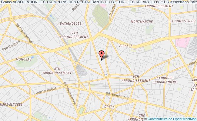 plan association Association Les Tremplins Des Restaurants Du Coeur - Les Relais Du Coeur Paris 9e