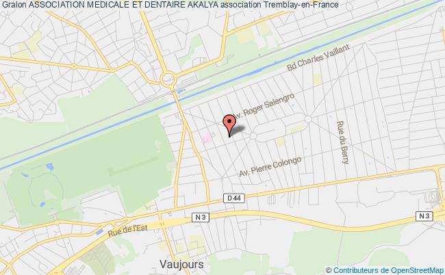 plan association Association Medicale Et Dentaire Akalya Tremblay-en-France