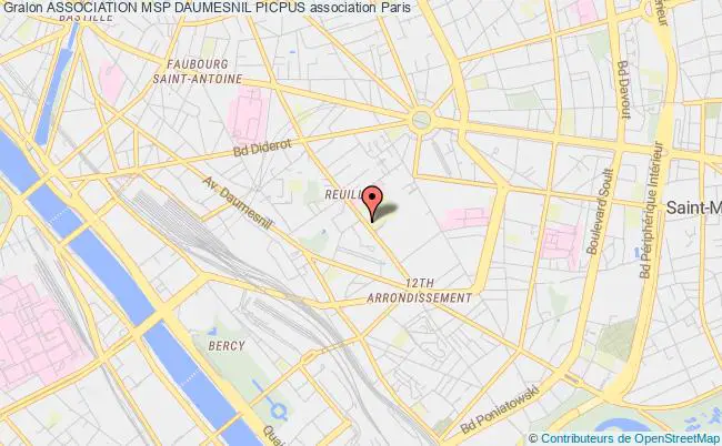 plan association Association Msp Daumesnil Picpus Paris