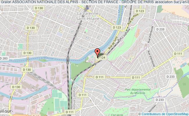 plan association Association Nationale Des Alpins - Section De France - Groupe De Paris Sucy-en-Brie