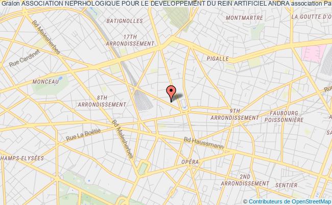 plan association Association Neprhologique Pour Le Developpement Du Rein Artificiel Andra Paris