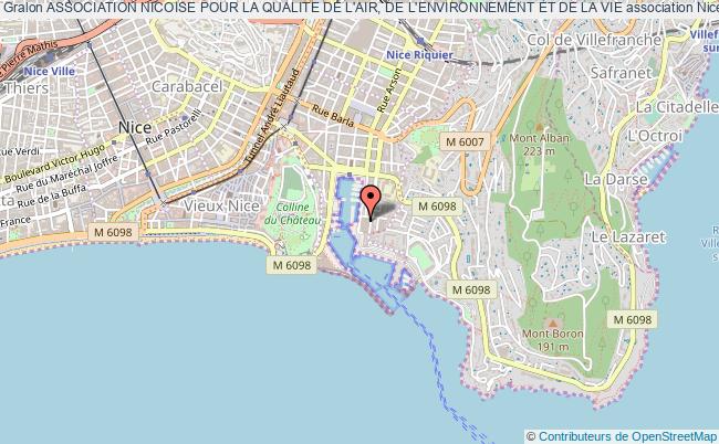 plan association Association Nicoise Pour La Qualite De L'air, De L'environnement Et De La Vie Nice
