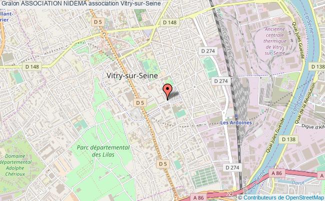 plan association Association Nidema Vitry-sur-Seine