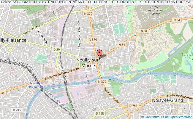 plan association Association Noceenne Independante De Defense Des Droits Des Residents Du 16 Rue Paul Et Camille Thomoux A Neuilly-sur-marne "a.n.i.d.r" Neuilly-sur-Marne