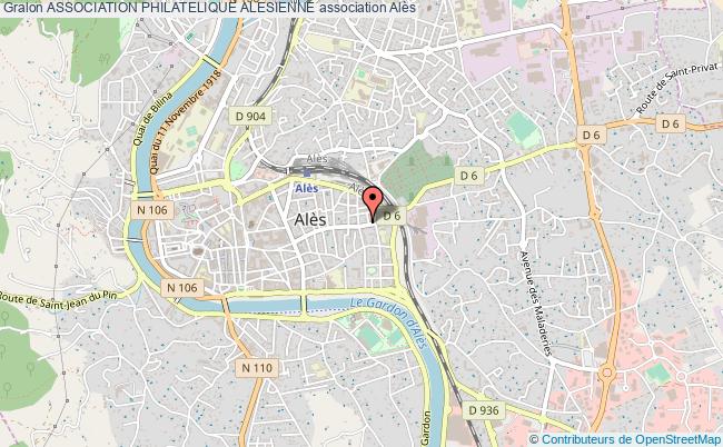 plan association Association Philatelique Alesienne Alès