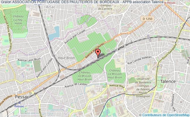 plan association Association Portugaise Des Pauliteiros De Bordeaux - Appb Talence
