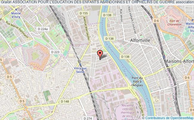 plan association Association Pour L'education Des Enfants Abandonnes Et Orphelins De Guerre Vitry-sur-Seine