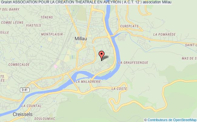 plan association Association Pour La Creation Theatrale En Aveyron ( A.c.t. 12 ) Millau