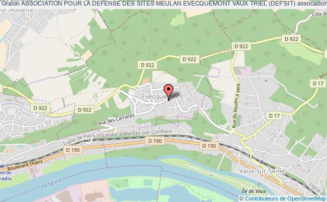 ASSOCIATION POUR LA DEFENSE DES SITES MEULAN EVECQUEMONT VAUX TRIEL (DEF'SIT)