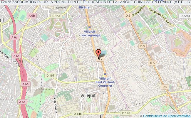 plan association Association Pour La Promotion De L'education De La Langue Chinoise En France (a.p.e.l.c.f) Villejuif