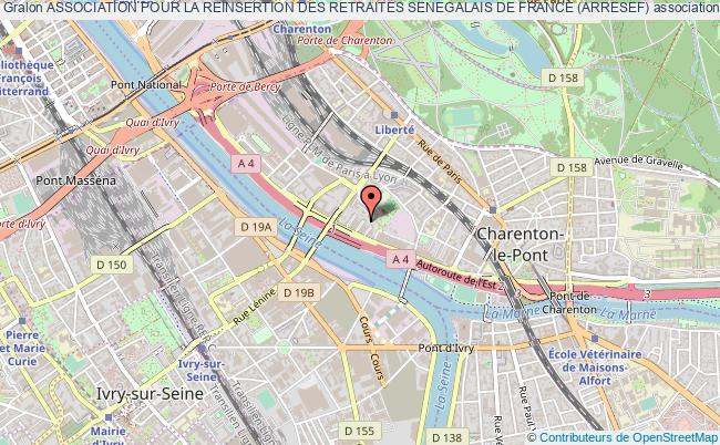 plan association Association Pour La Reinsertion Des Retraites Senegalais De France (arresef) Charenton-le-Pont