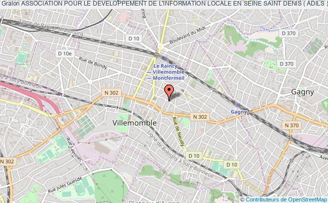 plan association Association Pour Le Developpement De L'information Locale En Seine Saint Denis ( Adils ) Villemomble