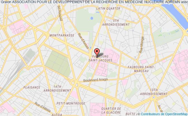 plan association Association Pour Le Developpement De La Recherche En Medecine Nucleaire Adremn Paris