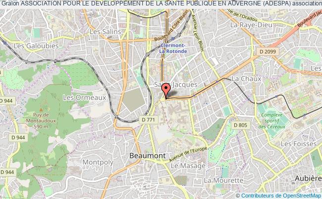 plan association Association Pour Le Developpement De La Sante Publique En Auvergne (adespa) Clermont-Ferrand cédex 1