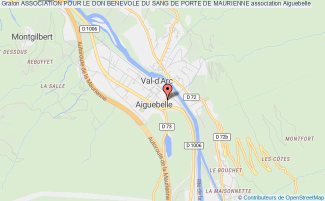 plan association Association Pour Le Don Benevole Du Sang De Porte De Maurienne Aiguebelle
