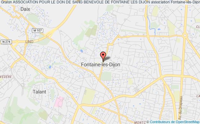 plan association Association Pour Le Don De Sang Benevole De Fontaine Les Dijon Fontaine-lès-Dijon