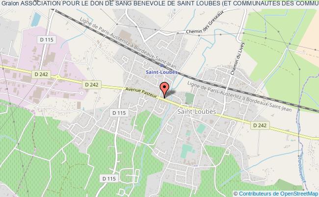 plan association Association Pour Le Don De Sang Benevole De Saint Loubes (et Communautes Des Communes) Saint-Loubès