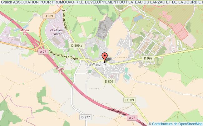 plan association Association Pour Promouvoir Le Developpement Du Plateau Du Larzac Et De La Dourbie La    Cavalerie