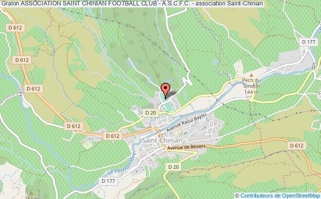 plan association Association Saint Chinian Football Club - A.s.c.f.c. - Saint-Chinian