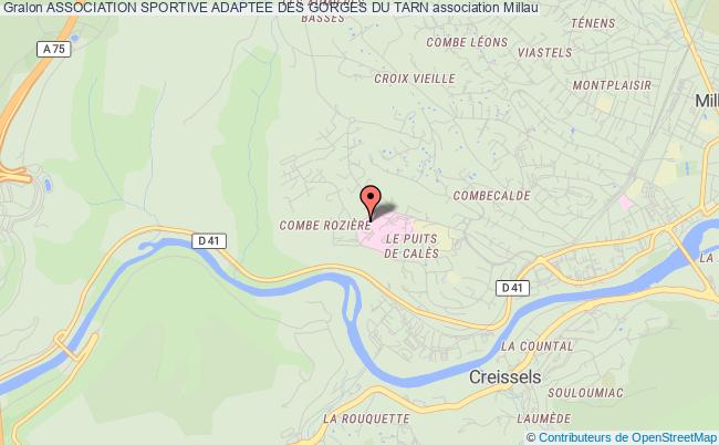 plan association Association Sportive Adaptee Des Gorges Du Tarn Millau