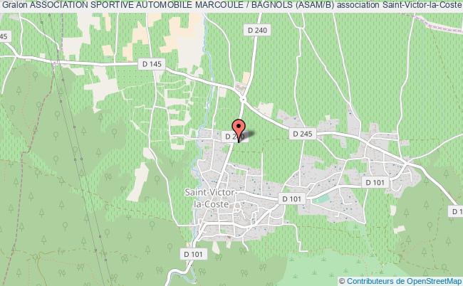 plan association Association Sportive Automobile Marcoule / Bagnols (asam/b) Saint-Victor-la-Coste