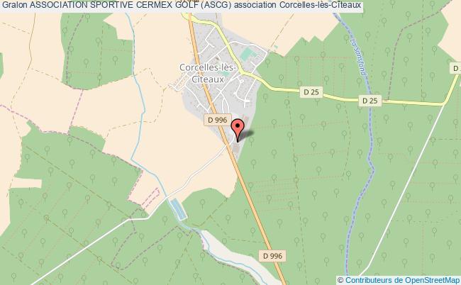 plan association Association Sportive Cermex Golf (ascg) Corcelles-lès-Cîteaux