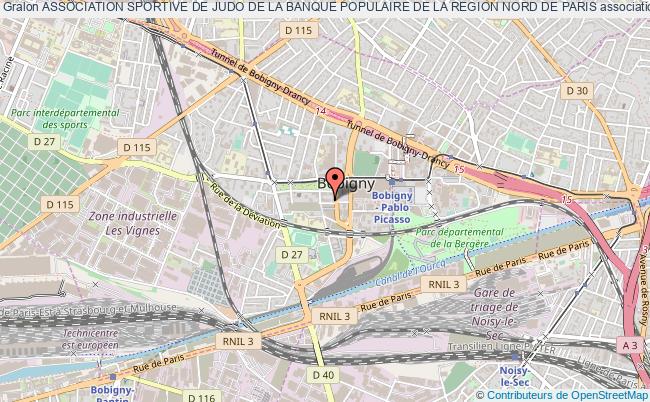 plan association Association Sportive De Judo De La Banque Populaire De La Region Nord De Paris Bobigny