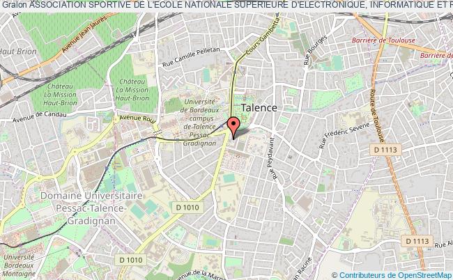 plan association Association Sportive De L'ecole Nationale Superieure D'electronique, Informatique Et Radiocommunications De Bordeaux (a.s. Enseirb) Talence