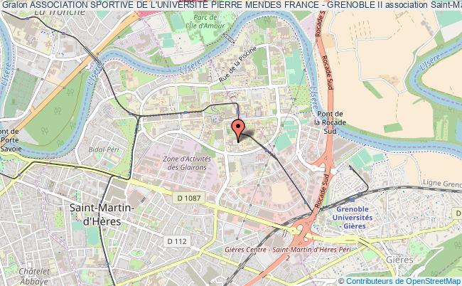 plan association Association Sportive De L'universite Pierre Mendes France - Grenoble Ii Saint-Martin-d'Hères