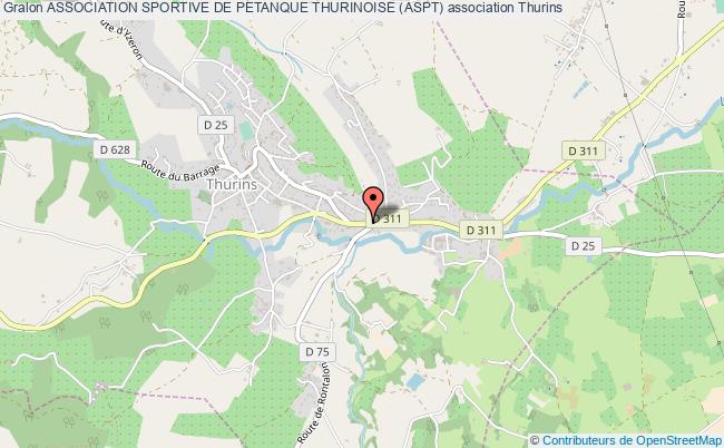 plan association Association Sportive De Petanque Thurinoise (aspt) Thurins