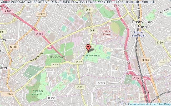 plan association Association Sportive Des Jeunes Footballeurs Montreuillois Montreuil