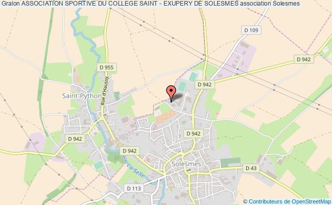 plan association Association Sportive Du College Saint - Exupery De Solesmes Solesmes