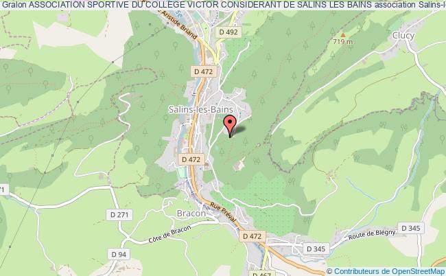 plan association Association Sportive Du College Victor Considerant De Salins Les Bains Salins-les-Bains