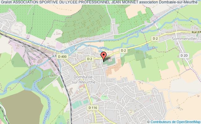 plan association Association Sportive Du Lycee Professionnel Jean Monnet Dombasle-sur-Meurthe