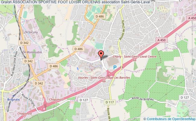 plan association Association Sportive Foot Loisir Orlienas Saint-Genis-Laval