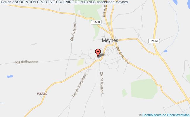 plan association Association Sportive Scolaire De Meynes Meynes
