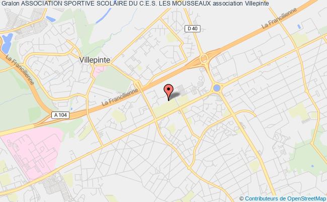plan association Association Sportive Scolaire Du C.e.s. Les Mousseaux Villepinte