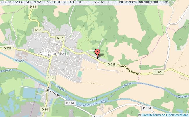 plan association Association Vaillysienne De Defense De La Qualite De Vie Vailly-sur-Aisne