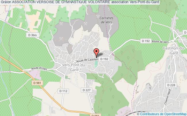 plan association Association Versoise De Gymnastique Volontaire Vers-Pont-du-Gard
