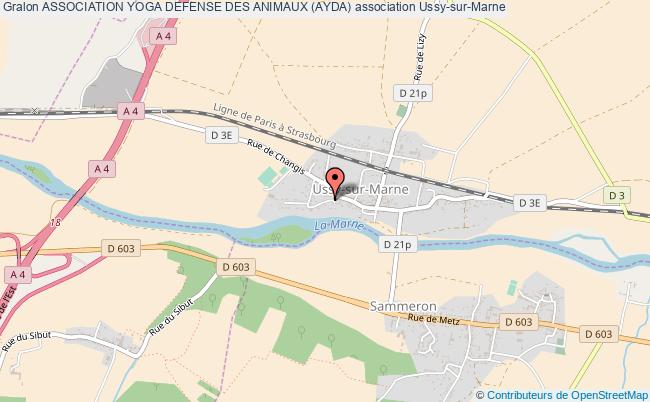 plan association Association Yoga Defense Des Animaux (ayda) Ussy-sur-Marne