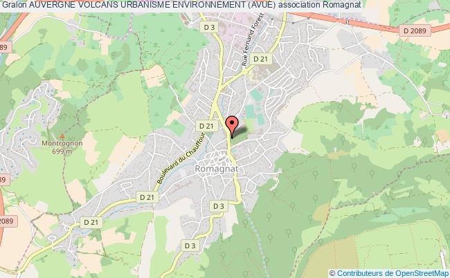 plan association Auvergne Volcans Urbanisme Environnement (avue) Romagnat