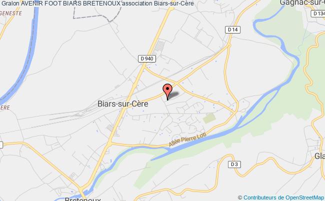 plan association Avenir Foot Biars Bretenoux Biars-sur-Cère