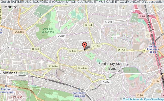 plan association Battlemusic Bourgeois (organisation Culturel Et Musicale Et Communication). Fontenay-sous-Bois
