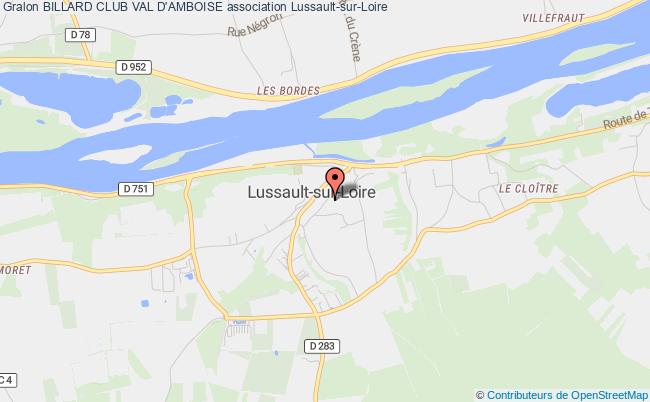 plan association Billard Club Val D'amboise Lussault-sur-Loire