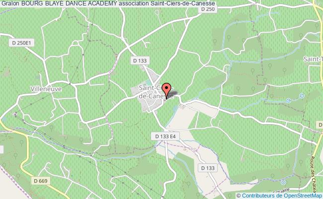 plan association Bourg Blaye Dance Academy Saint-Ciers-de-Canesse